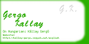 gergo kallay business card