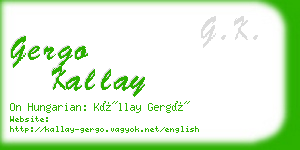 gergo kallay business card